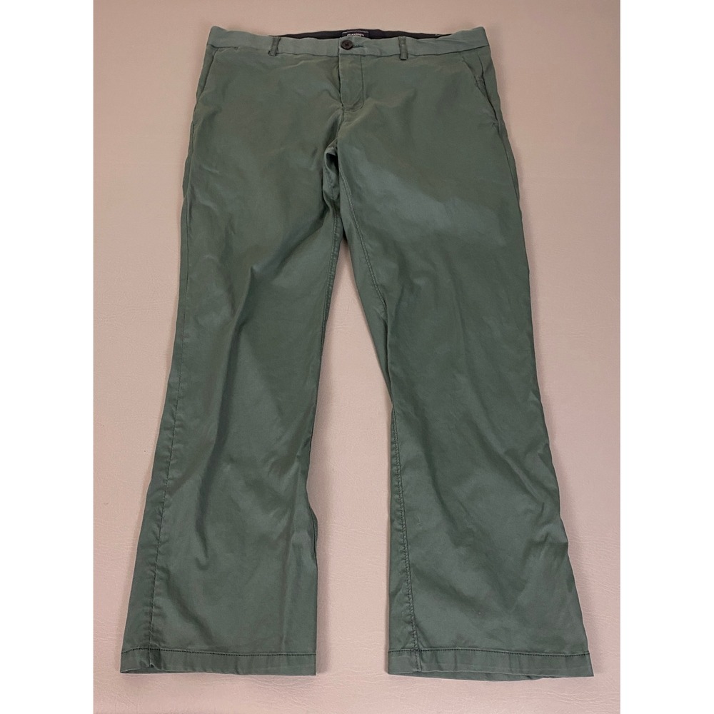 7Diamonds Performance Pants Men's Size 36 Olive Green Chino Stretch Parker